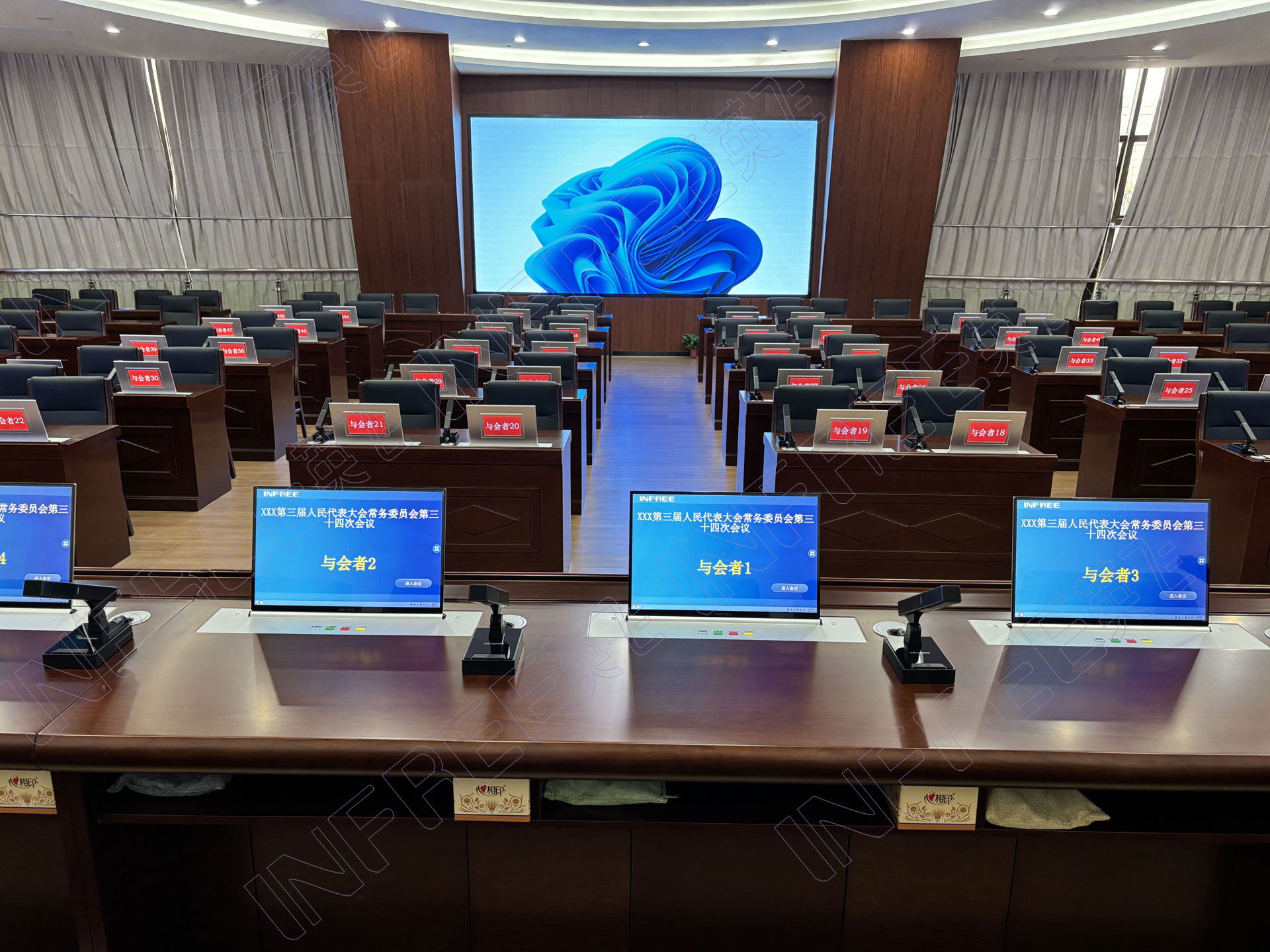 某省人大会议室国产无纸化项目深受用户称赞